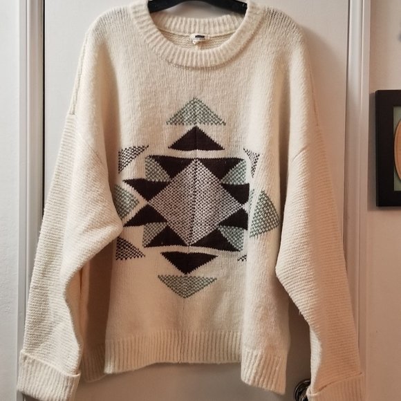 a.n.a Womens Crew Neck Long Sleeve Pullover Sweater quilted pattern - Picture 2 of 7